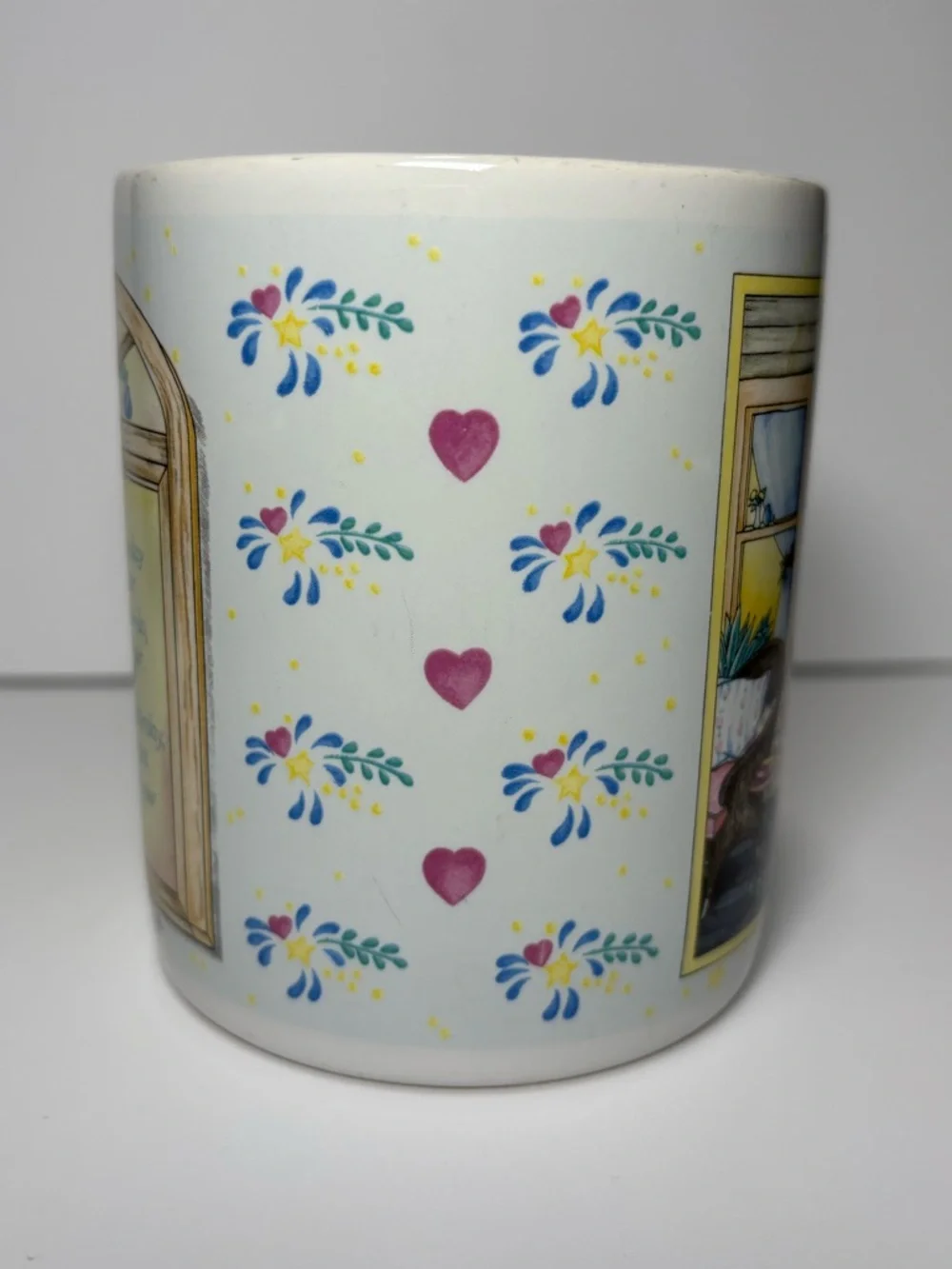 1987 Mary Engelbreit First Kiss coffee mug